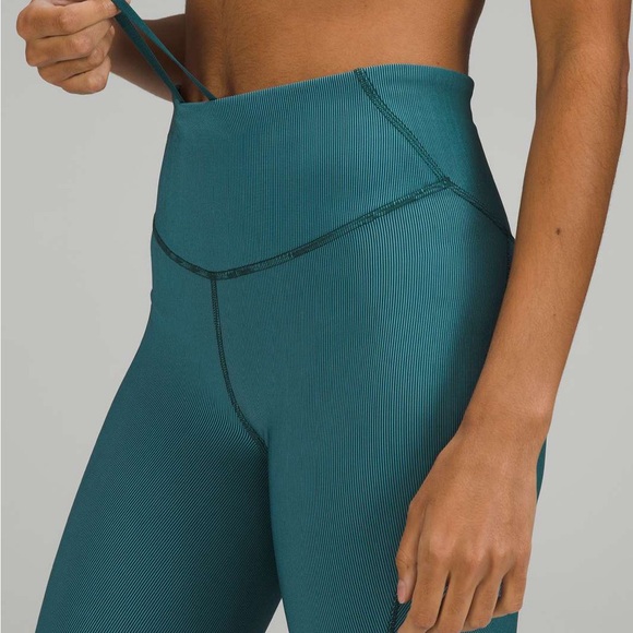 Lululemon Base Pace High Rise Tight 25" * Two-Tone Ribbed - Picture 2 of 7